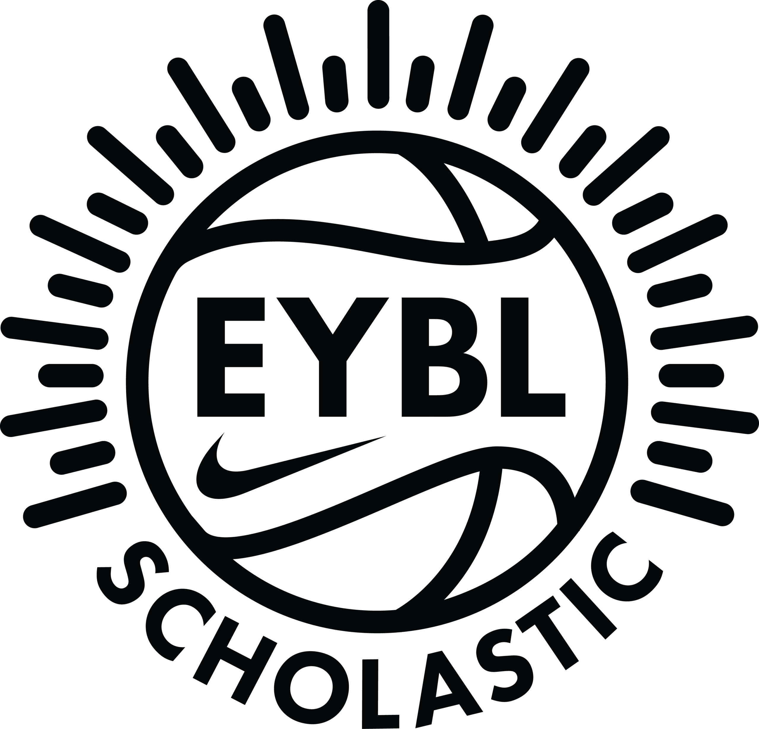 EYBL Scholastic Logo Black